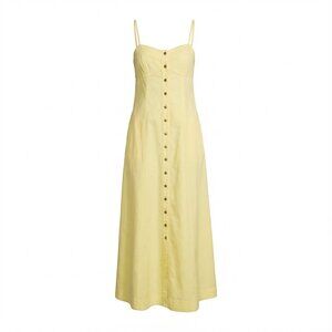 Free People Just Jill Maxi Dress Yellow Cotton Boho